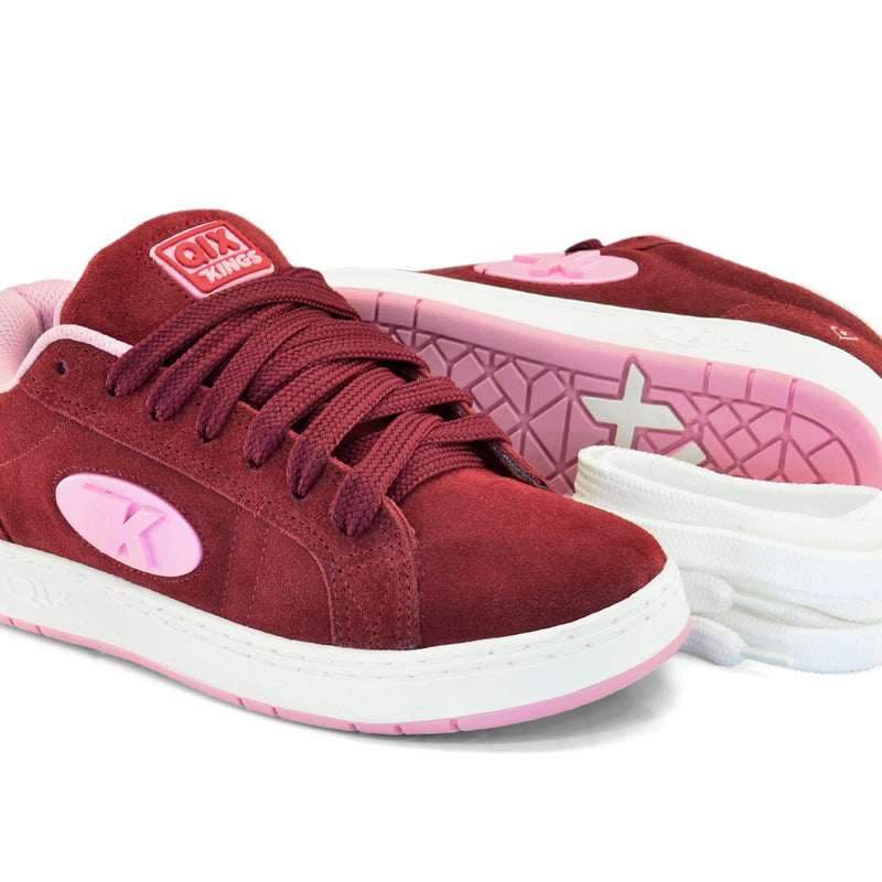 Tênis Qix and Kings Combat Suede Heart Pack Bordô