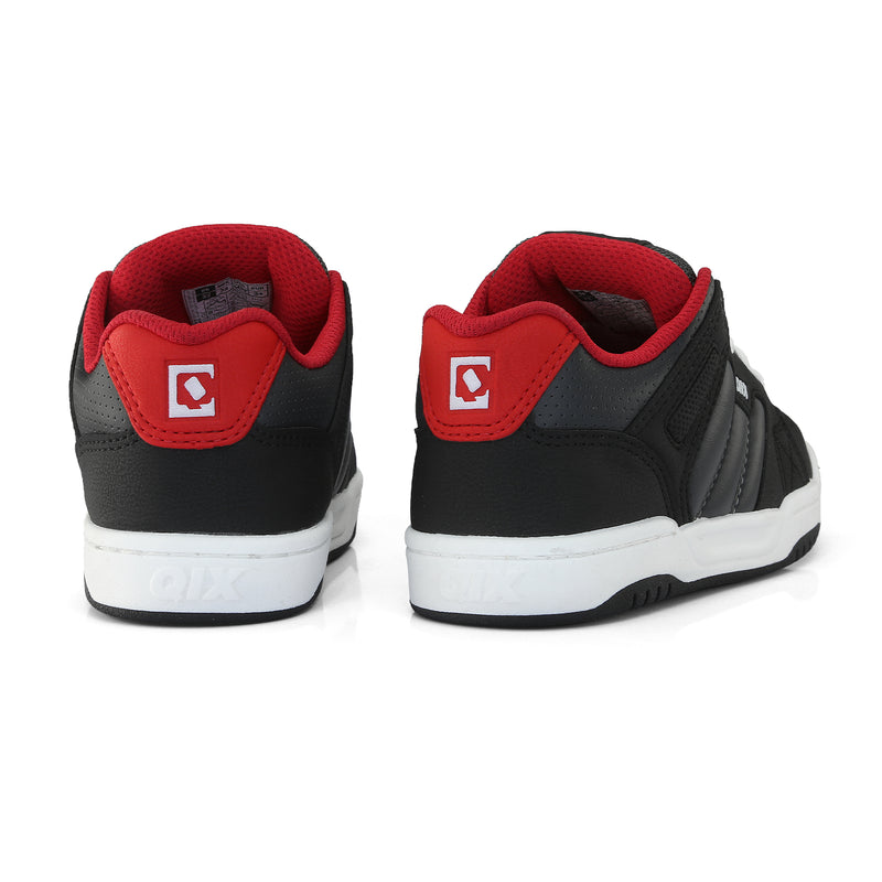 Tênis Infantil Qix Square Preto, Chumbo e Vermelho