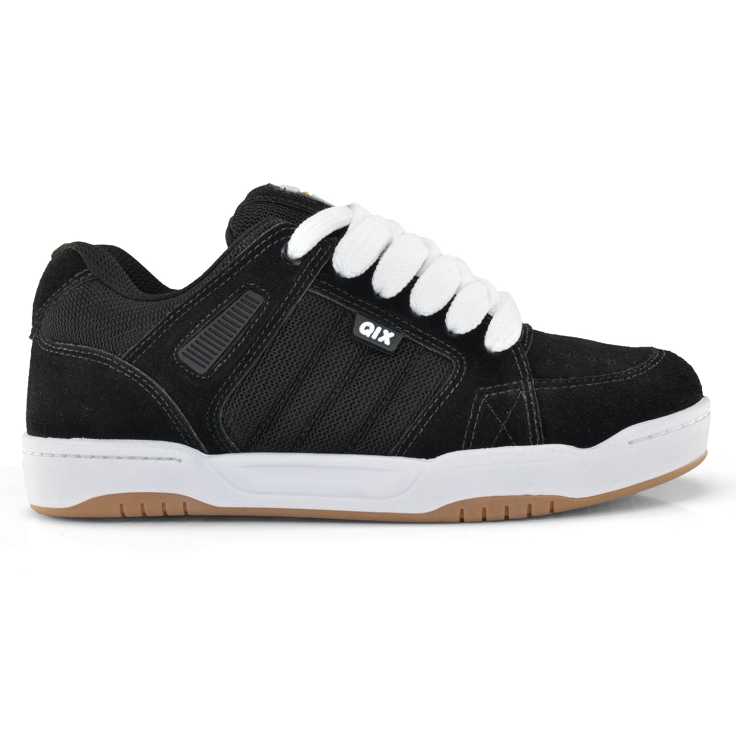 Tênis Qix Square Suede - Preto e Branco