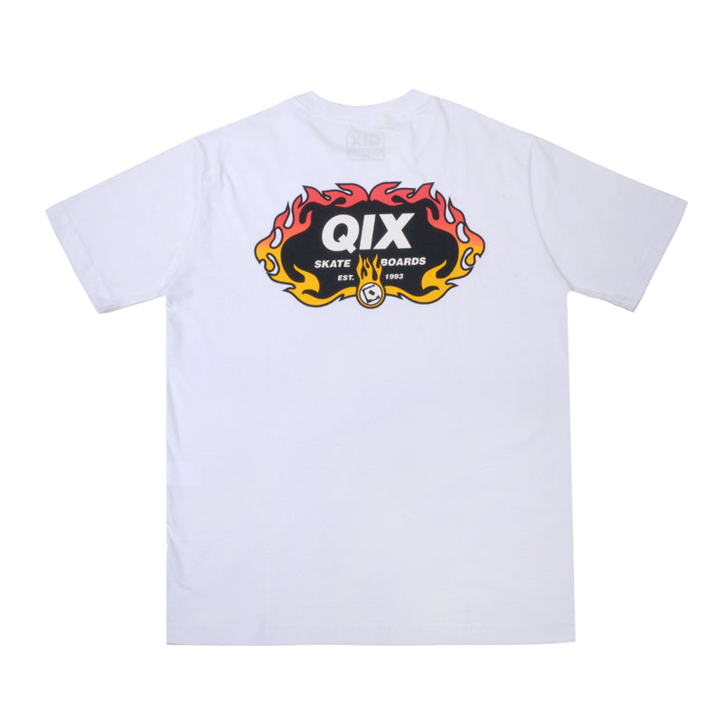 CAMISETA QIX FIRE SKATE BOARDS BRANCA