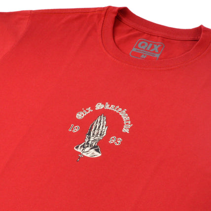 CAMISETA QIX SKULL SKATEBOARD VERMELHA