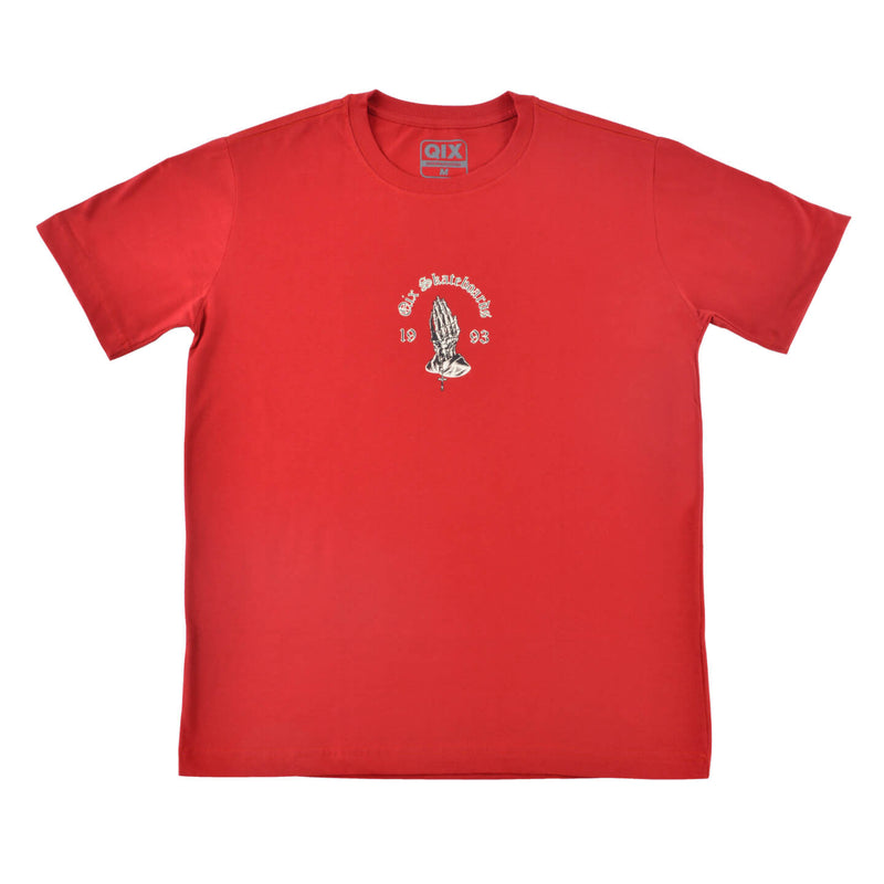 CAMISETA QIX SKULL SKATEBOARD VERMELHA
