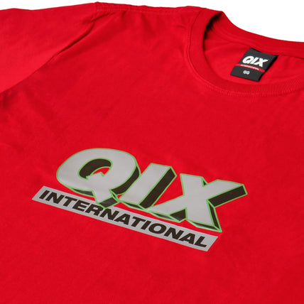 CAMISETA QIX INTERNATIONAL GEOMETRIC VERMELHA