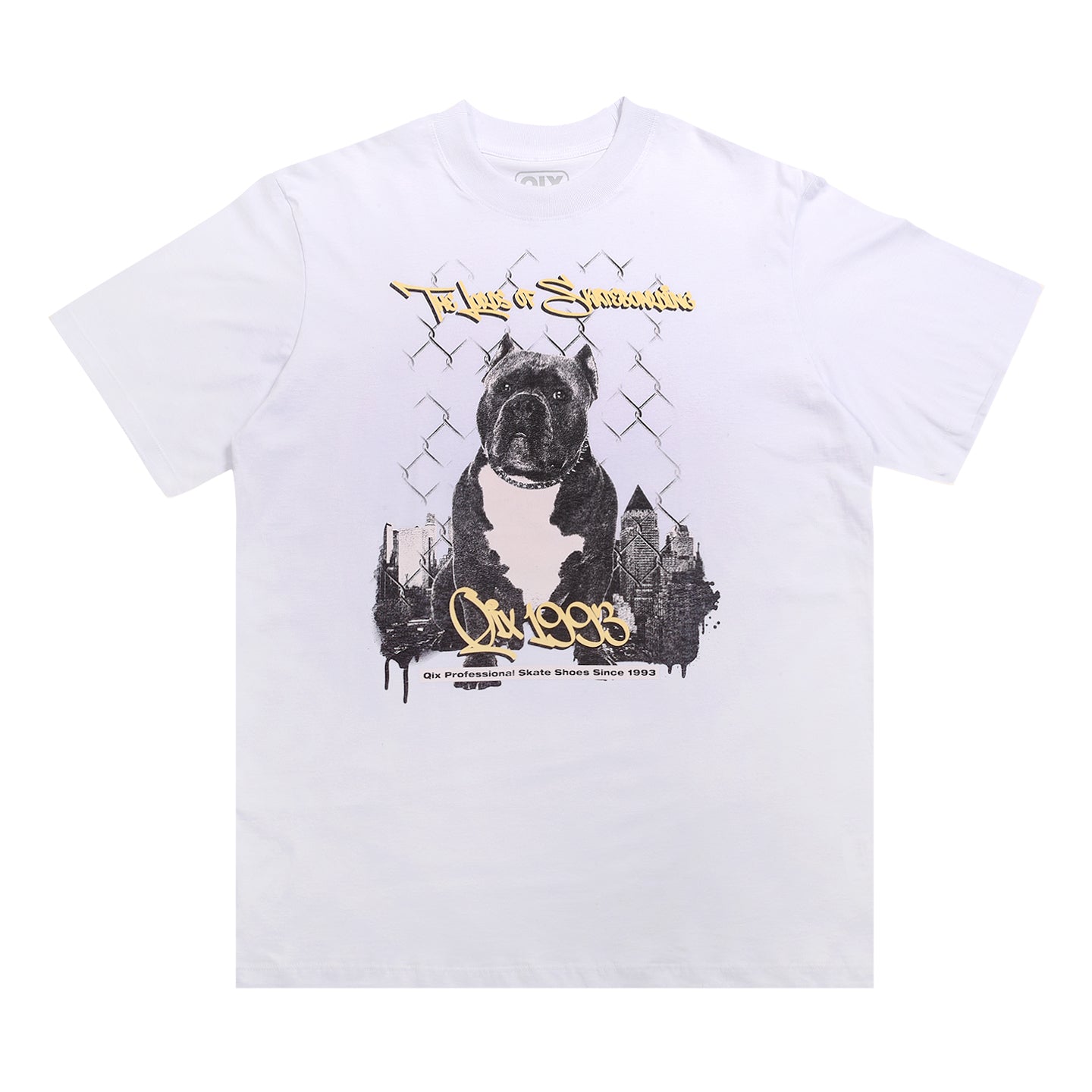 CAMISETA QIX STREET SKATE DOG BRANCA
