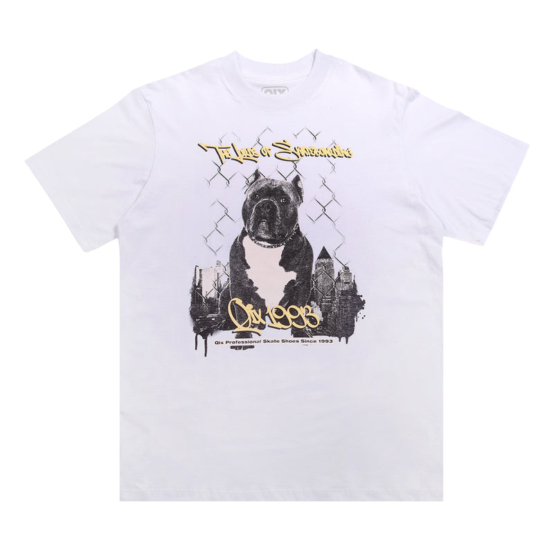 CAMISETA QIX STREET SKATE DOG BRANCA