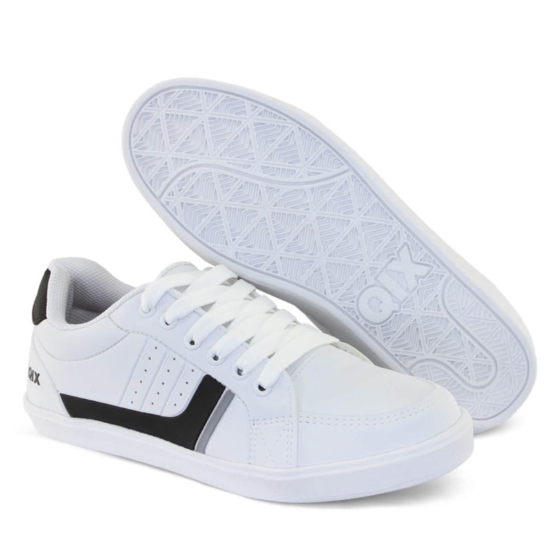 Tênis Qix Laguna Branco, Preto e Cinza