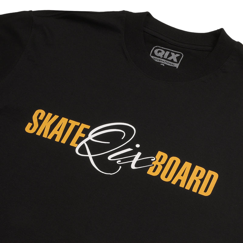 CAMISETA QIX STREET SKATE BOARD SINCE 1993 PRETA