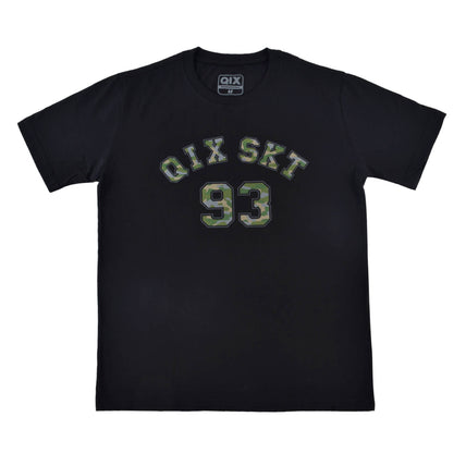 CAMISETA QIX SKT 93 CAMOUFLAGED LOGO PRETA