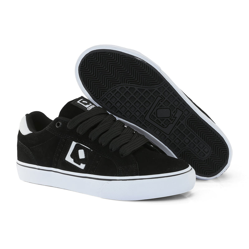 Tênis QIX Combat Suede Vulk Branco, Preto e Branco