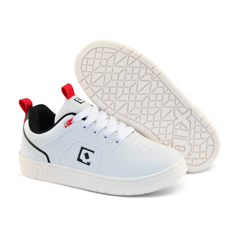 Tênis Infantil QIX Smash Branco e Vermelho