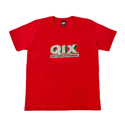 CAMISETA QIX INTERNATIONAL GEOMETRIC VERMELHA