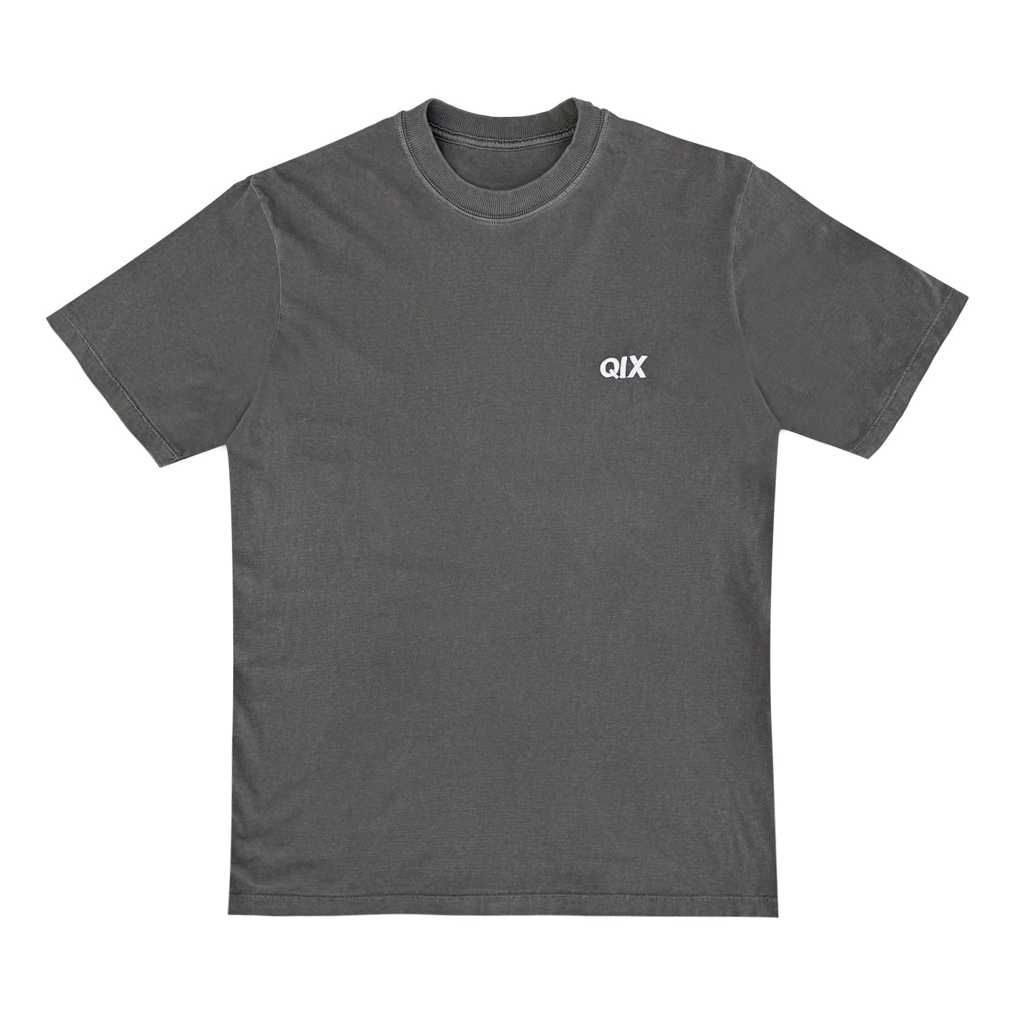 CAMISETA QIX STREET MINIMAL LOGO PRETO ESTONADO