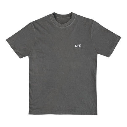 CAMISETA QIX STREET MINIMAL LOGO PRETO ESTONADO