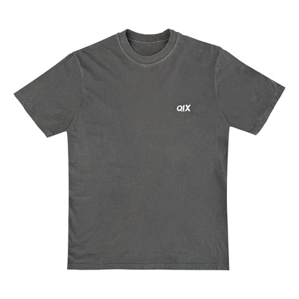 CAMISETA QIX STREET MINIMAL LOGO PRETO ESTONADO