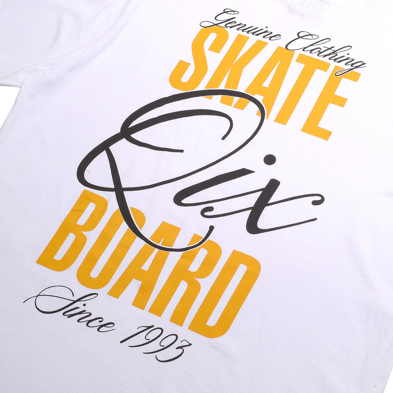 CAMISETA QIX STREET SKATE BOARD SINCE 1993 BRANCA