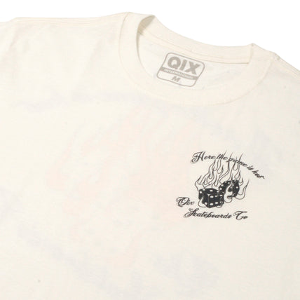 CAMISETA QIX SKATEBOARDS COMPANY OFF WHITE