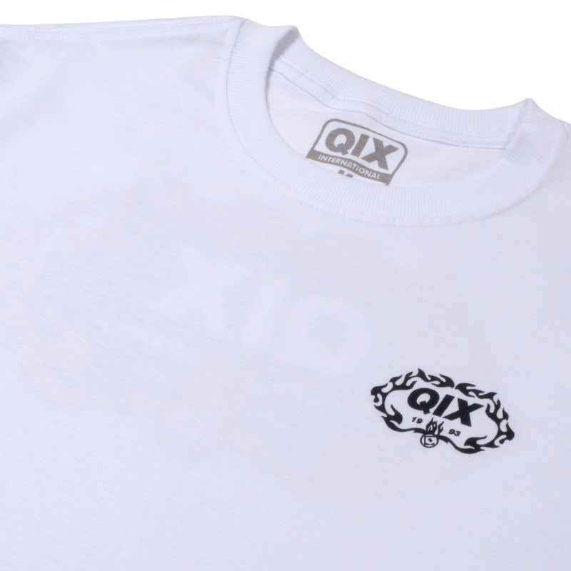 CAMISETA QIX FIRE SKATE BOARDS BRANCA