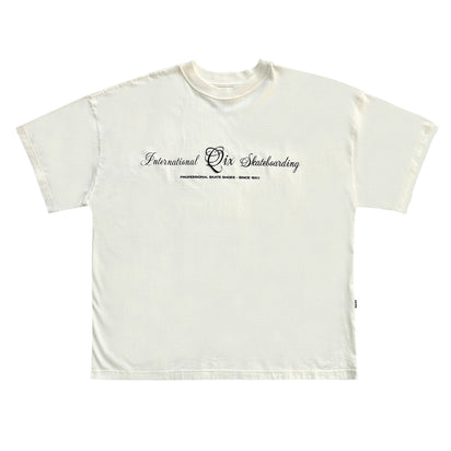 CAMISETA QIX BOX INTERNACIONAL SKATEBOARDS OFF WHITE