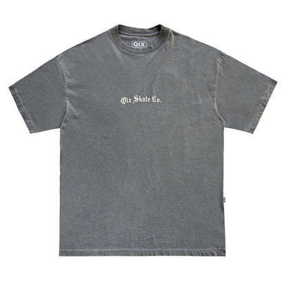 CAMISETA QIX OVERSIZED SÃO JORGE PRETO ESTONADO