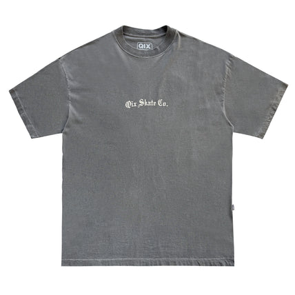 CAMISETA QIX OVERSIZED SÃO JORGE PRETO ESTONADO