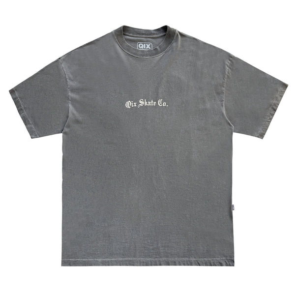 CAMISETA QIX OVERSIZED SÃO JORGE PRETO ESTONADO