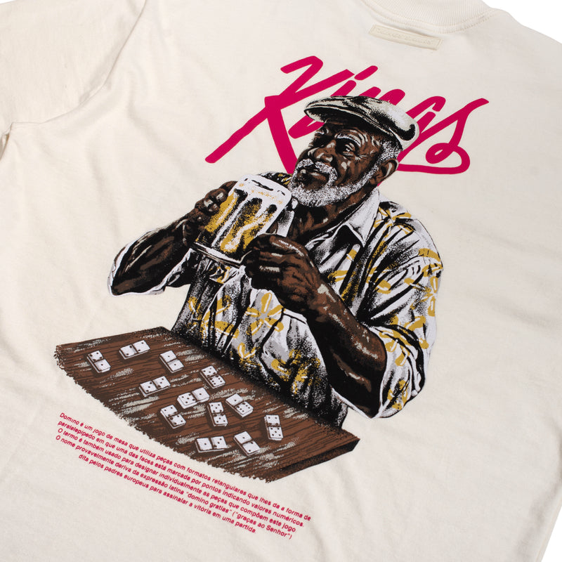 Camiseta Kings Boêmia Club Sorte no Jogo Off White