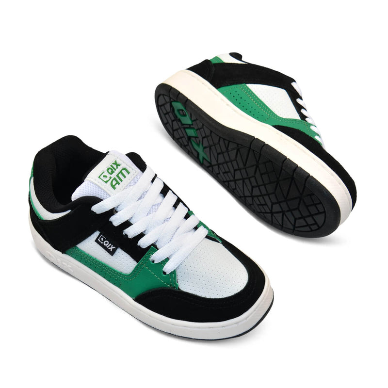 Tênis Infantil QIX AM Preto, Verde e Branco
