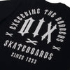 CAMISETA QIX SKATE BOARDS SINCE 1993 PRETA