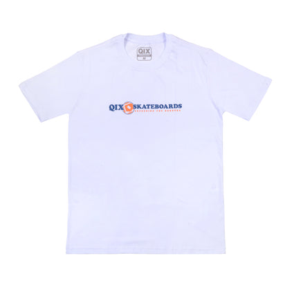 CAMISETA QIX SKATEBOARDS EXCEEDING THE BORDERS CLASSIC BRANCA