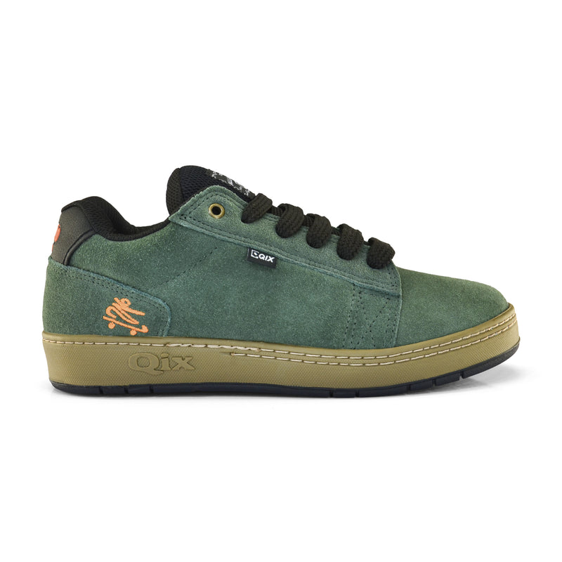 Tênis QIX Chorão Pro Model Allan Mesquita Verde Musgo e Preto Gum