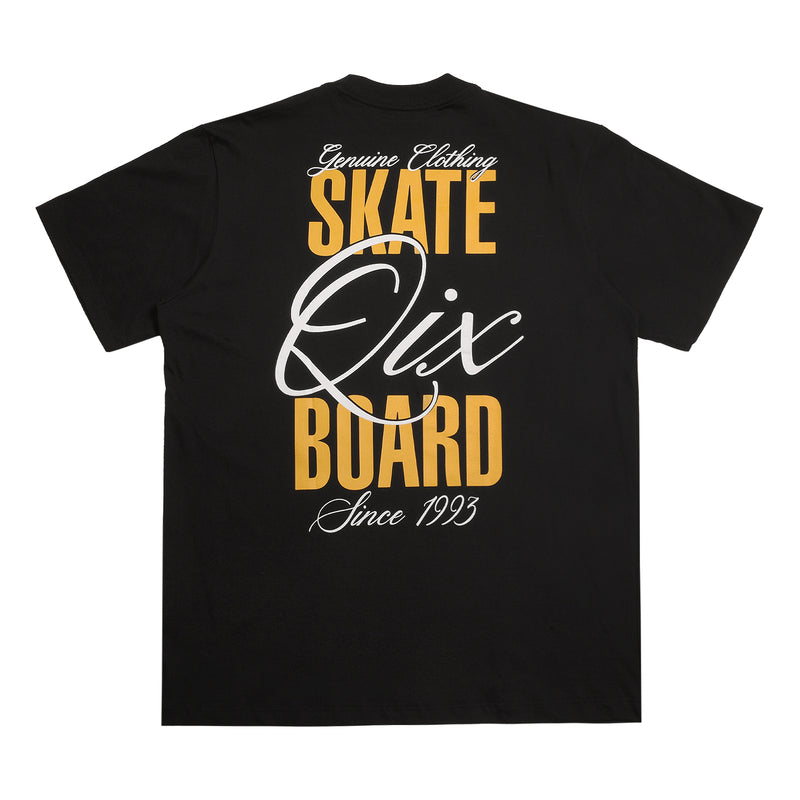CAMISETA QIX STREET SKATE BOARD SINCE 1993 PRETA