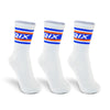 Meia Cano Alto QIX Branco Old School - 3 Pares