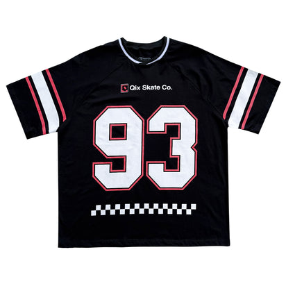 CAMISETA QIX RAGLAN SKATEBOARDS PRETA