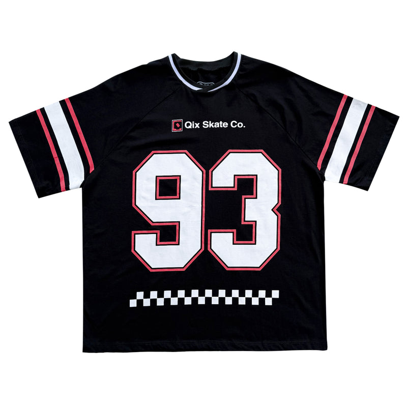 CAMISETA QIX RAGLAN SKATEBOARDS PRETA