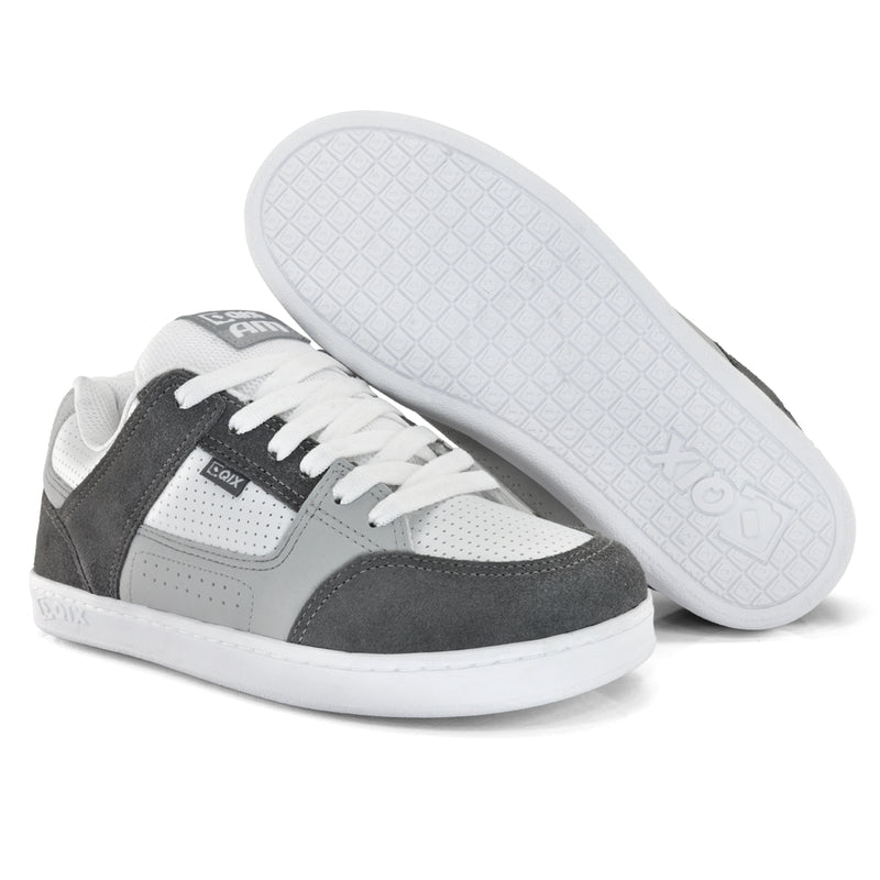 Tênis Qix AM - Skate Confort Chumbo e Branco