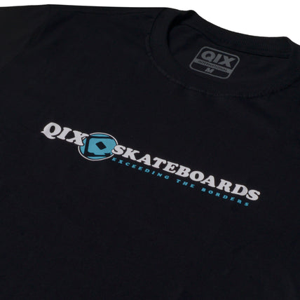 CAMISETA QIX SKATEBOARDS EXCEEDING THE BORDERS CLASSIC PRETA
