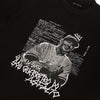 Camiseta Oversized Preta "Champagne e Água Benta"