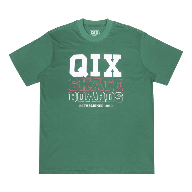 CAMISETA QIX BOARDS SKATE VERDE